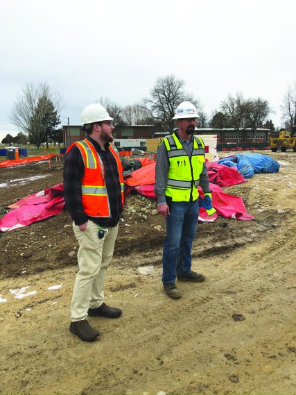 Photo of Dan Asbury at construction site of State Hospital West.
